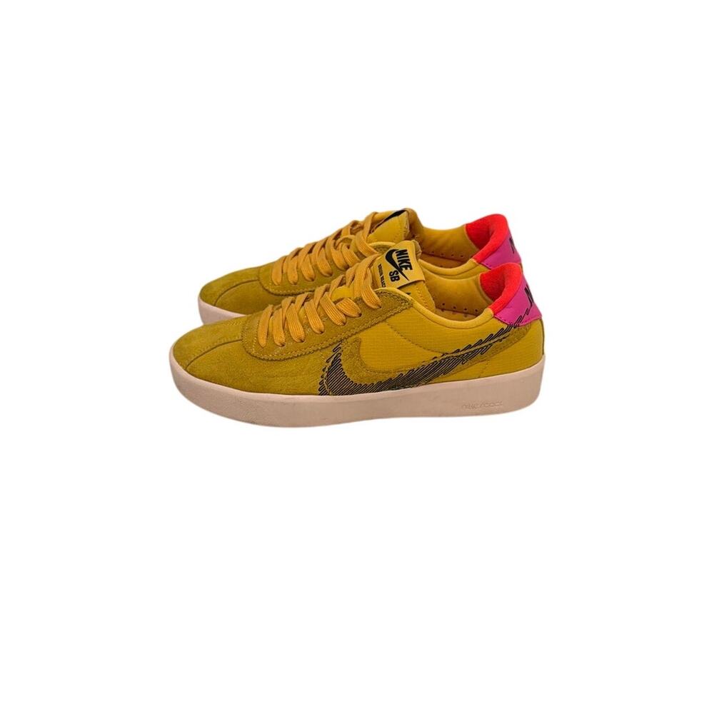 Nike SB Shoes Bruin React 'Pollen' Yellow Suede Sneakers Men's 5.5 | Women's 7